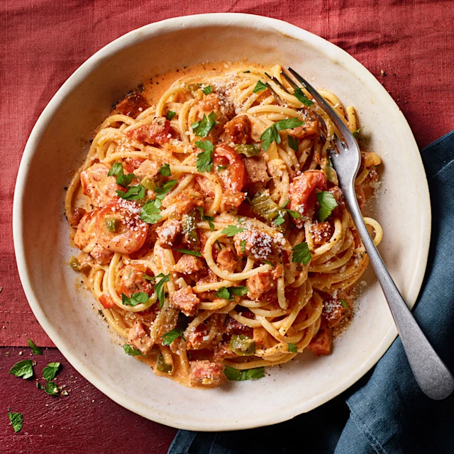 Chorizo and Jalapeño Spaghetti