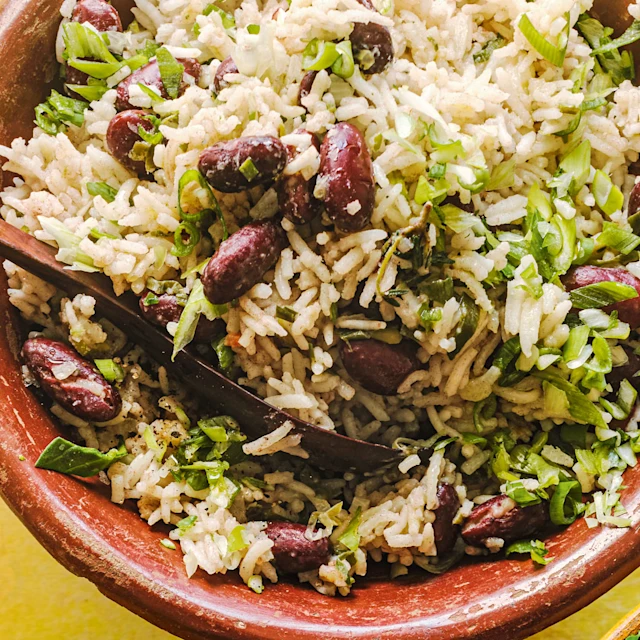 Coconut rice and beans