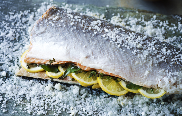 Baked Salmon with a Salt Crust