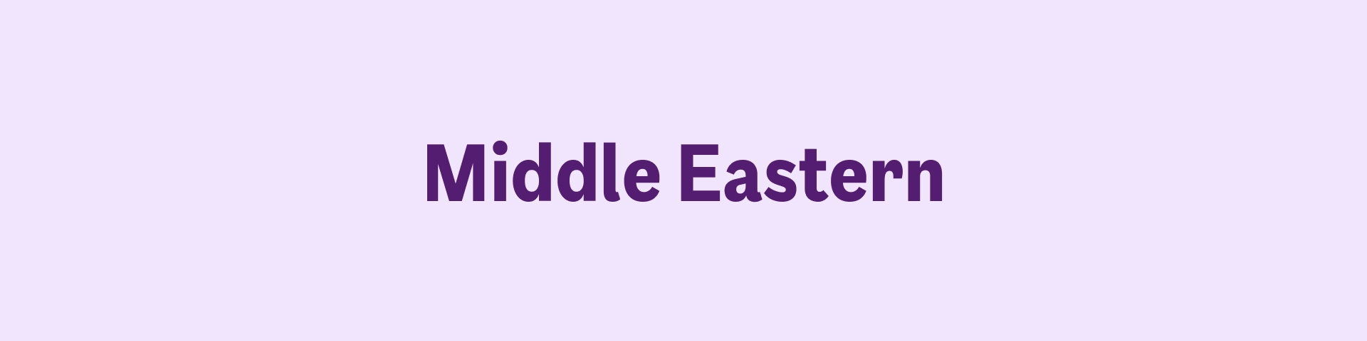 Middle Eastern