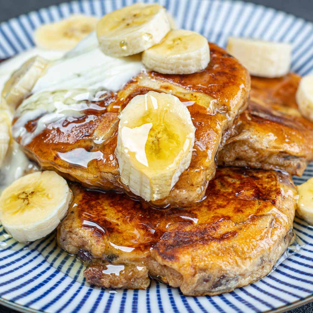 Hot cross bun French toast
