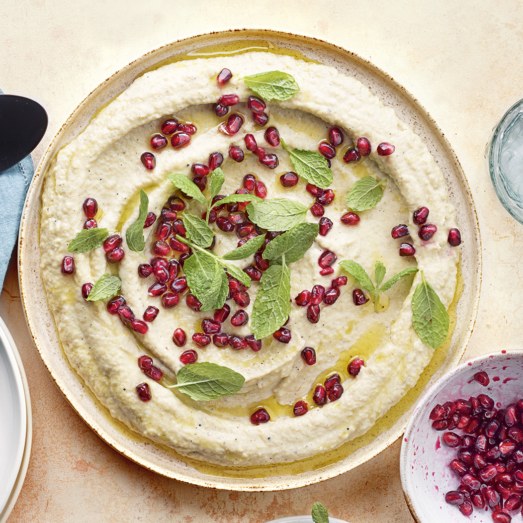 Confit Garlic, Aubergine and Yoghurt Dip