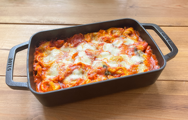 Spinach and Ricotta Tortellini al Forno