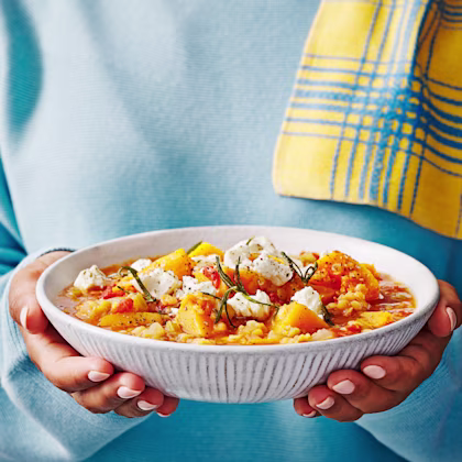 Squash and Rosemary Lentils