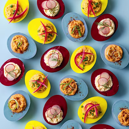Mix-and-match Coloured Devilled Eggs