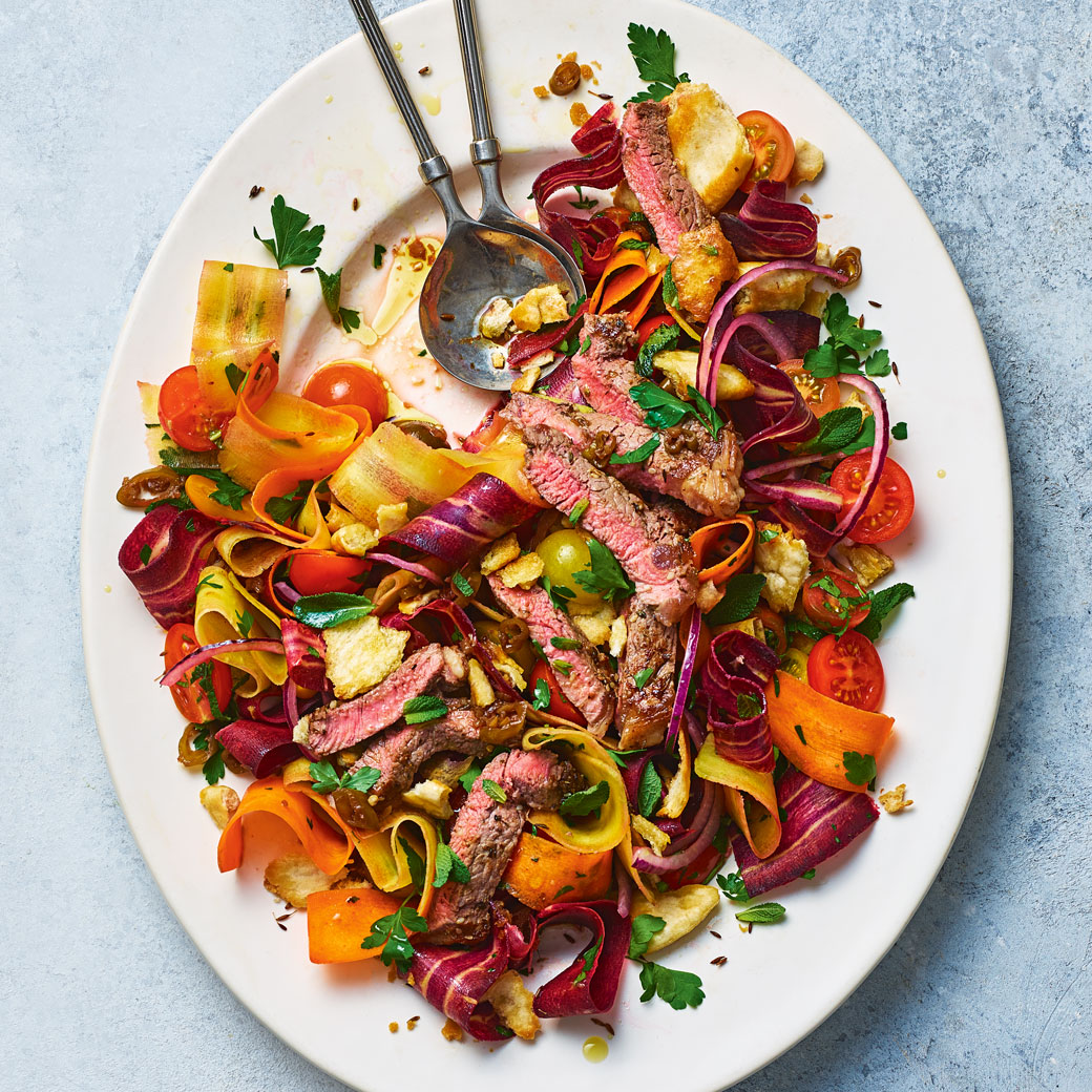 Charred Za’atar Steak and Carrot Salad