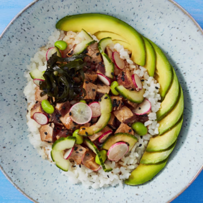 Tuna and sesame rice bowl