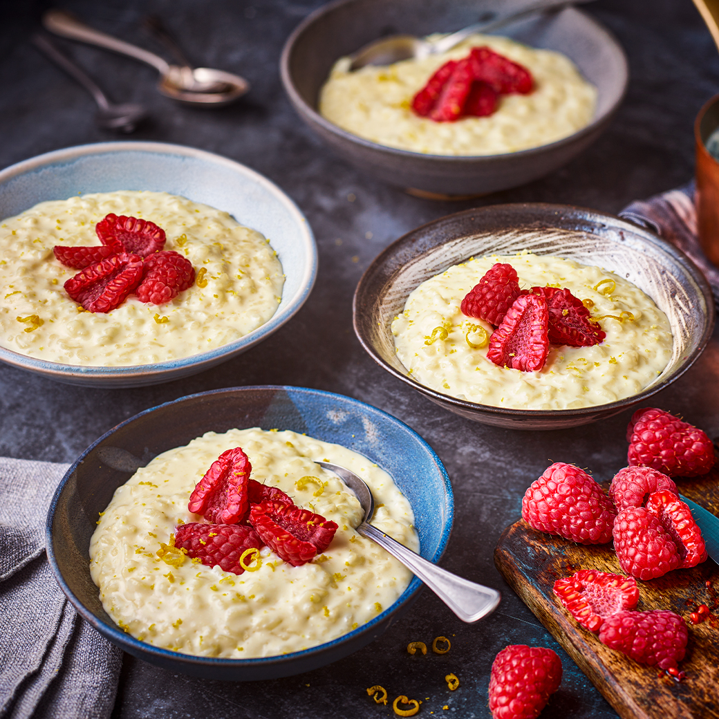 Tom Kerridge’s Creamy Raspberry Rice Pudding