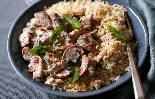 Pork and Mushroom Stroganoff