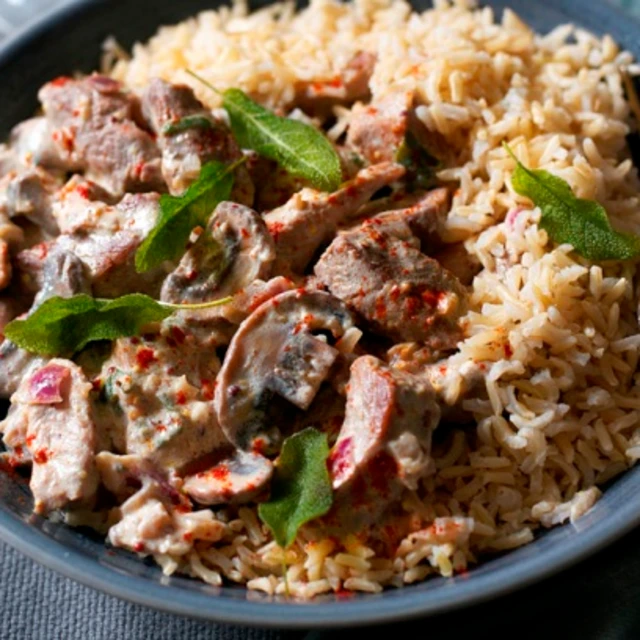 Pork and Mushroom Stroganoff