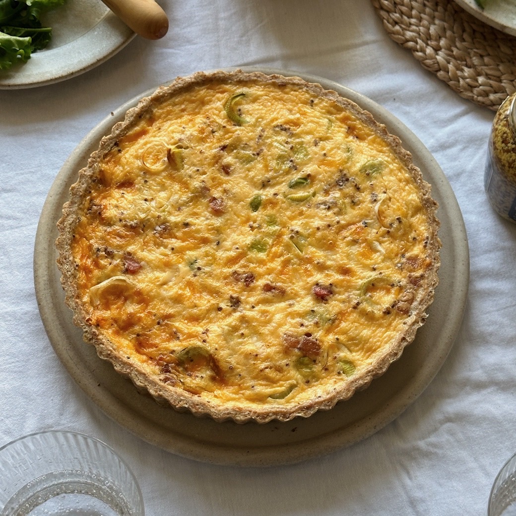 Leek and Pancetta Quiche