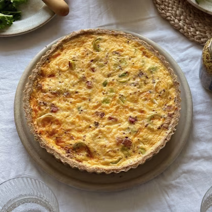 Leek and Pancetta Quiche