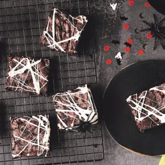 Smores Spider Web Brownies