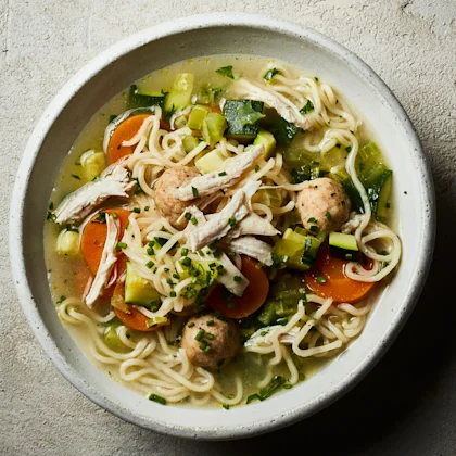 Chicken Noodle Soup with Matzo Balls