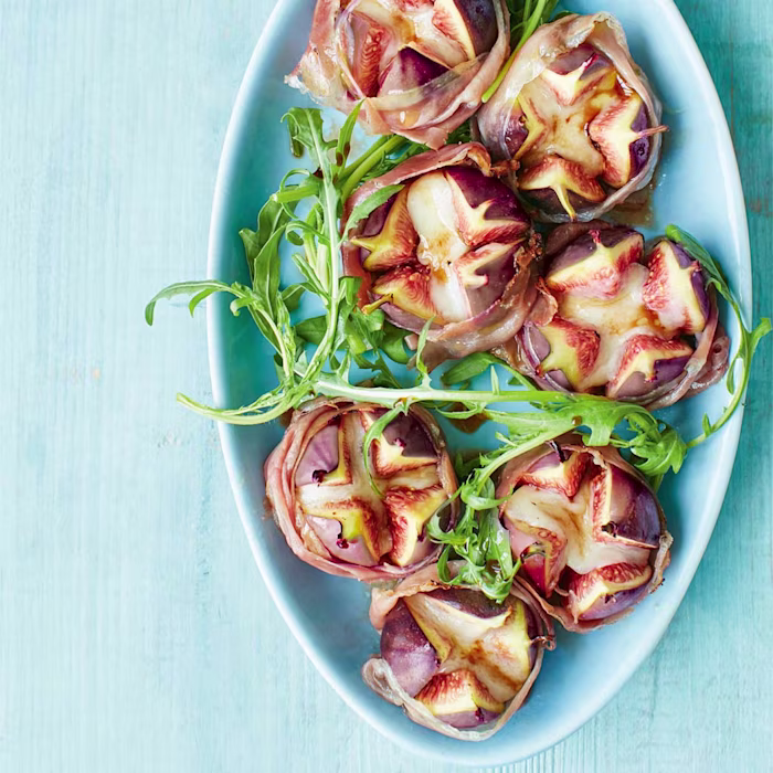 Roasted Figs with Mozzarella & Parma Ham