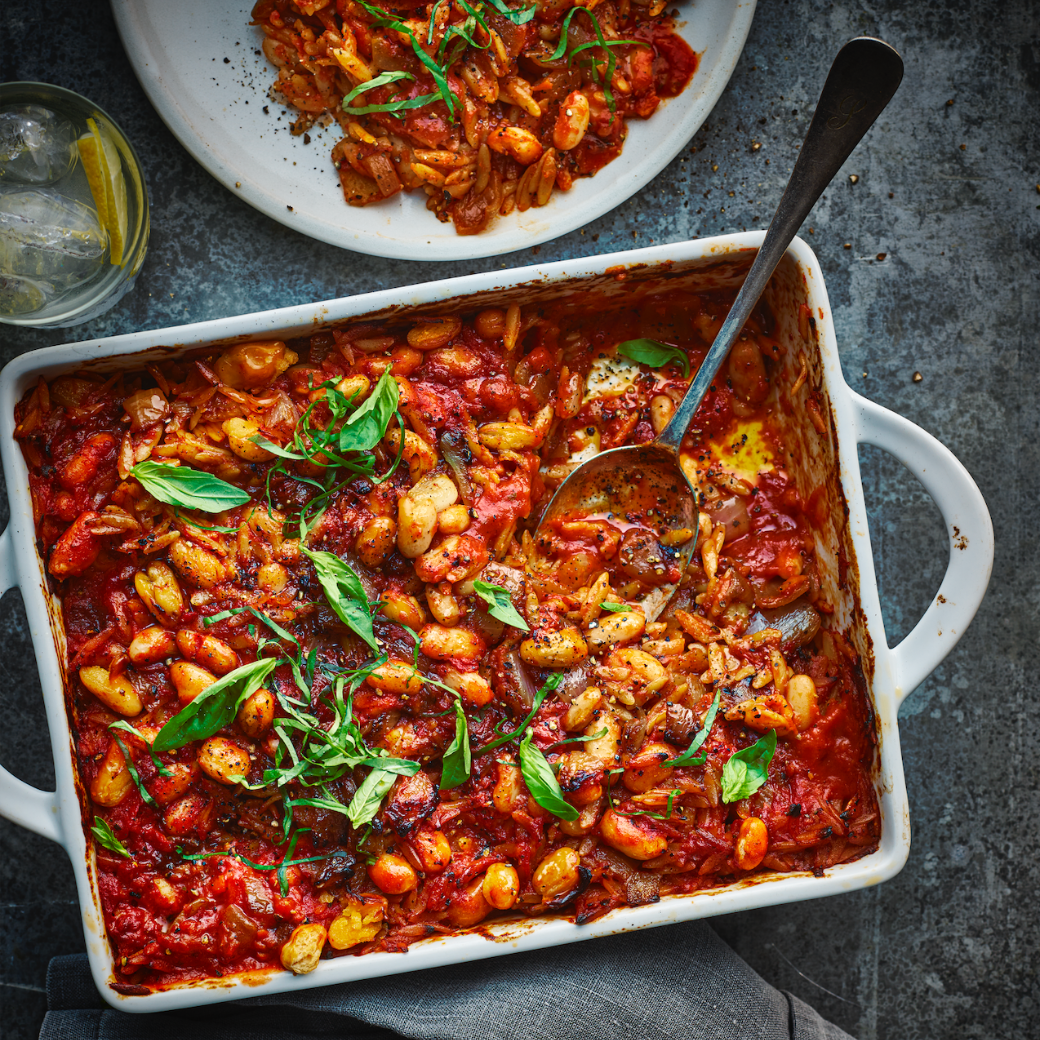 Orzo, Bean and Basil One-pot