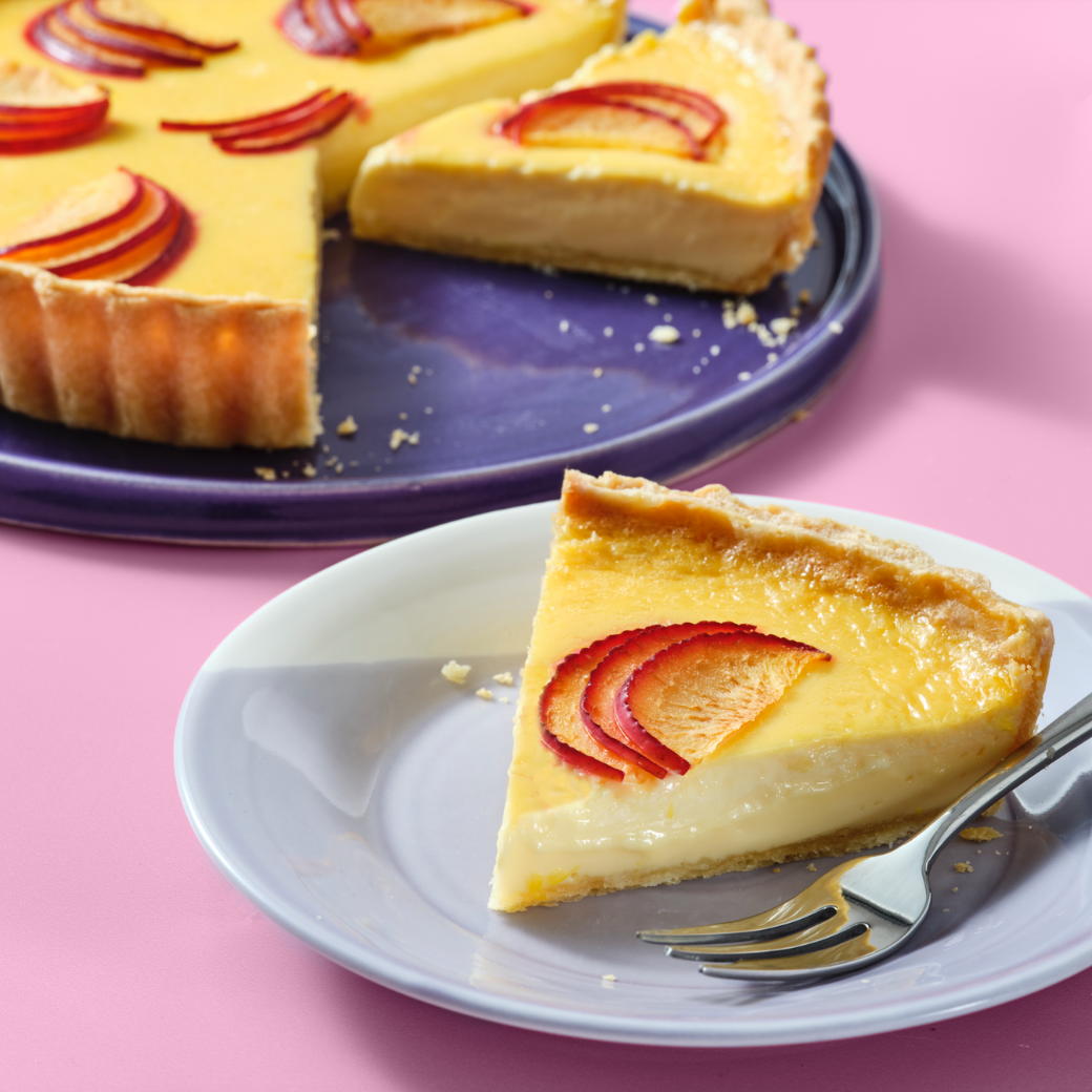 Plum Tart with Citrus Custard