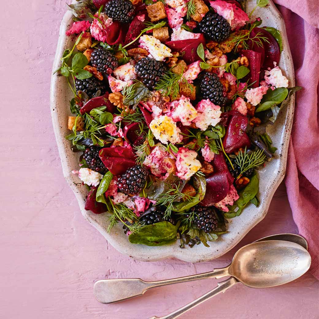 Roast Beetroot, Feta and Blackberry Salad