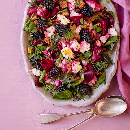 Roast Beetroot, Feta and Blackberry Salad