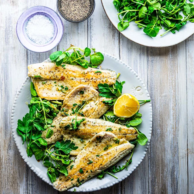 Pan-fried Sea Bass with Lemon and Parsley Honey Butter