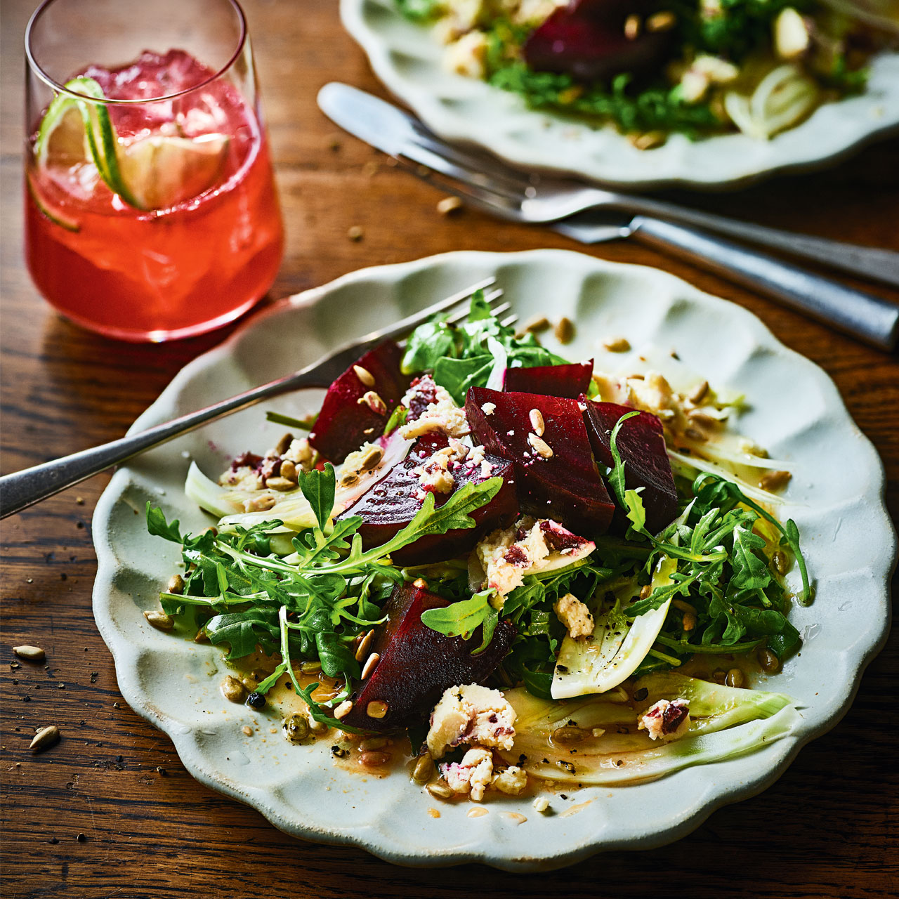 Roasted Beetroot and Wensleydale Salad with Clementine Dressing