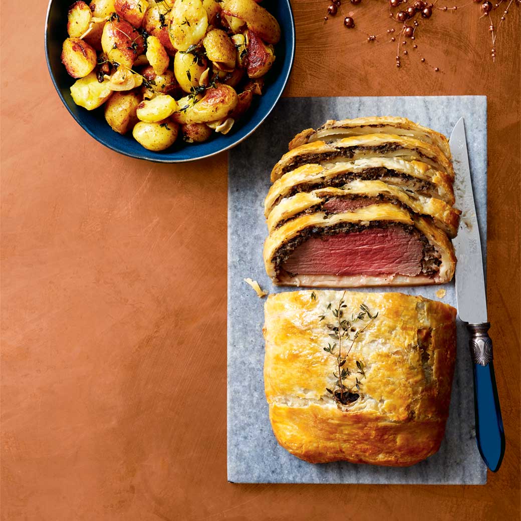 Crushed Garlic and Thyme Pan Potatoes