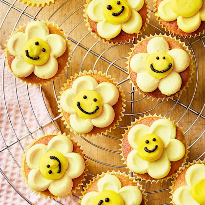 Happy Sunflower Choc Chip Cupcakes