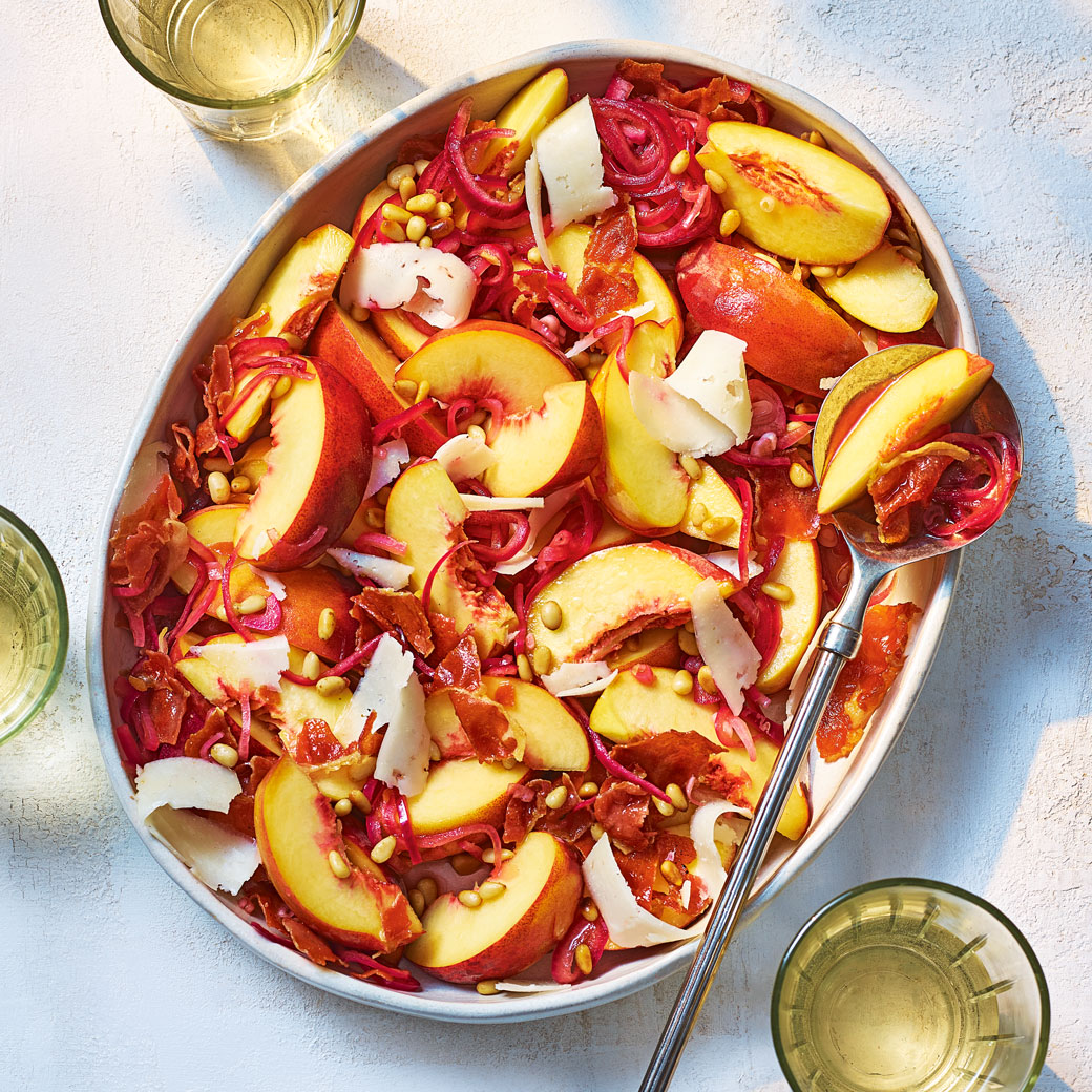 Peach, Manchego and Serrano Ham Salad