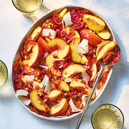 Peach, Manchego and Serrano Ham Salad