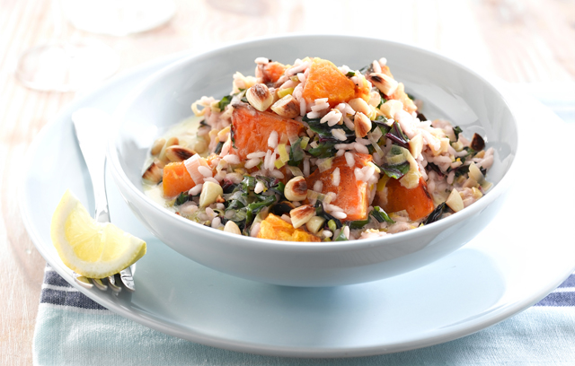 Roast Pumpkin and Swiss Chard Risotto
