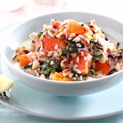 Roast Pumpkin and Swiss Chard Risotto