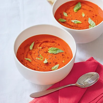 Gazpacho with Basil and Sourdough