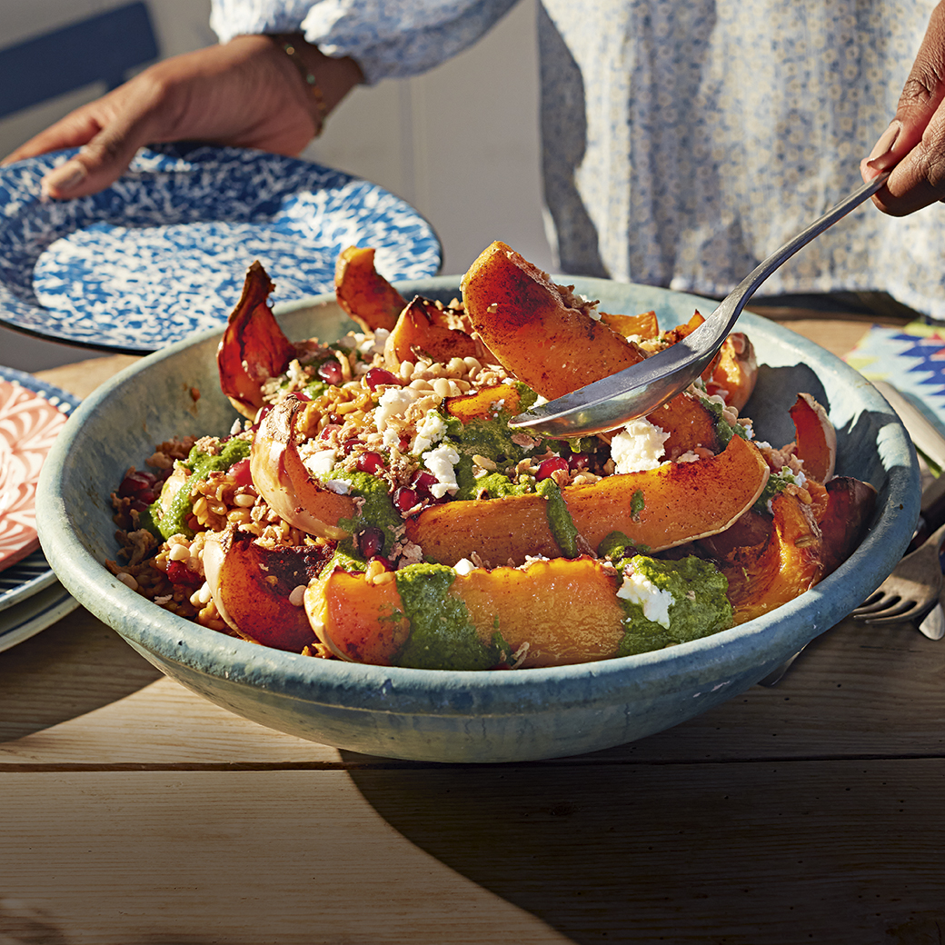Jewelled Butternut Squash Freekeh