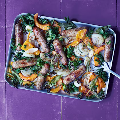 Sausage, Squash and Sage Traybake