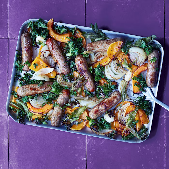 Sausage, Squash and Sage Traybake
