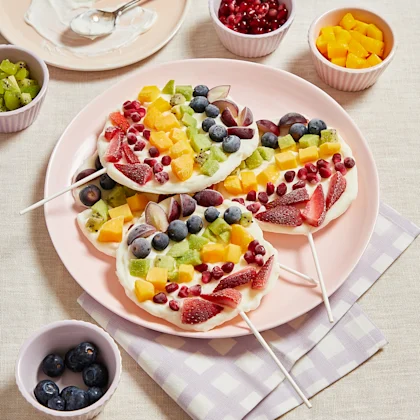 Over the Rainbow Yoghurt Lollipops