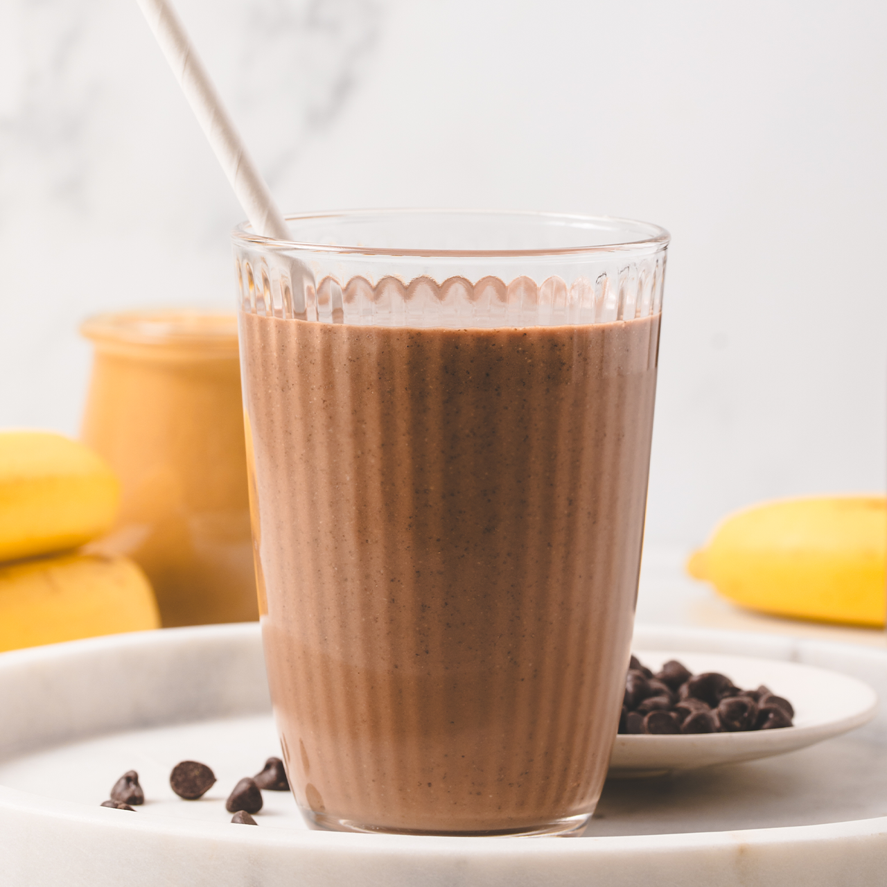 Organic Chocolate and Peanut Butter Protein Smoothie