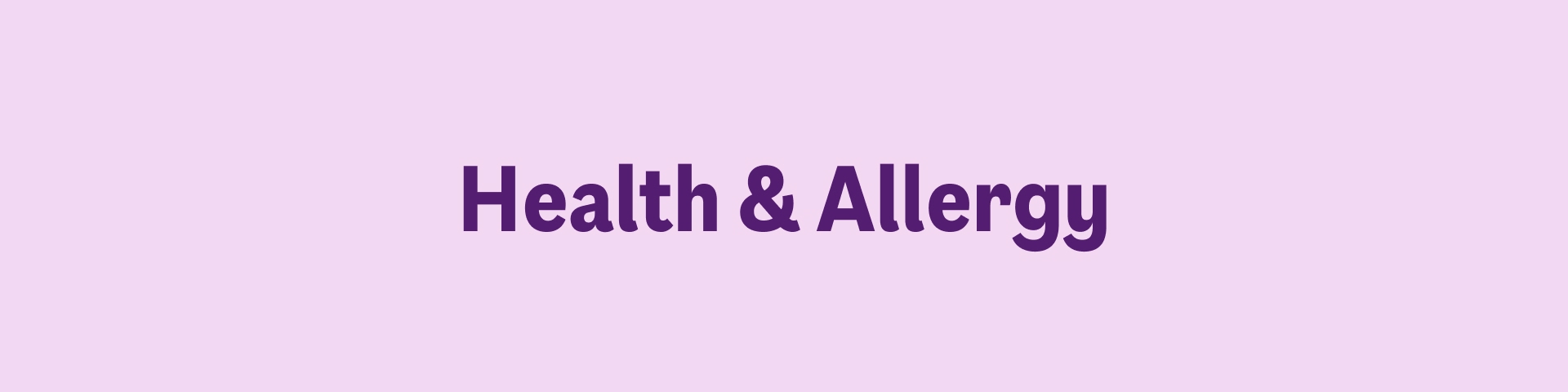 Health & Allergy