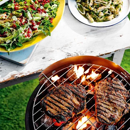 Rib-eye steak with Korean BBQ marinade