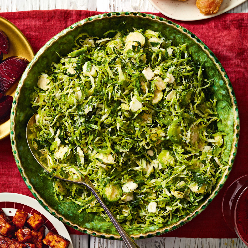 Herby Sprout Slaw with Pecorino and Lemon