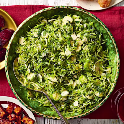 Herby Sprout Slaw with Pecorino and Lemon