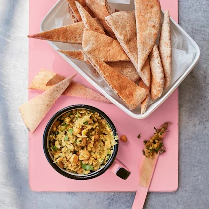 Smashed Chickpeas and Pitta