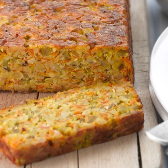 Pine Nut & Carrot Roast with Mushroom Sauce