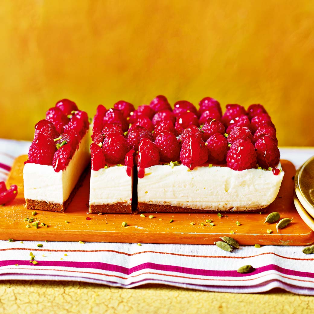 Cardamom & Raspberry Cheesecake