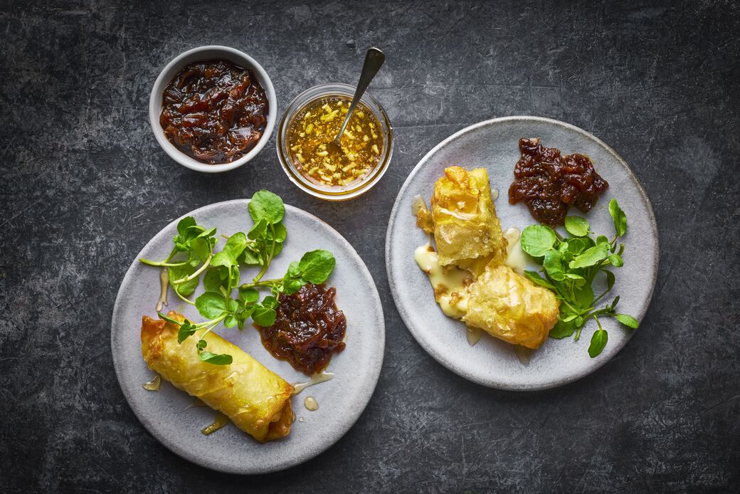 Deep-Fried Camembert with Red Onion Chutney