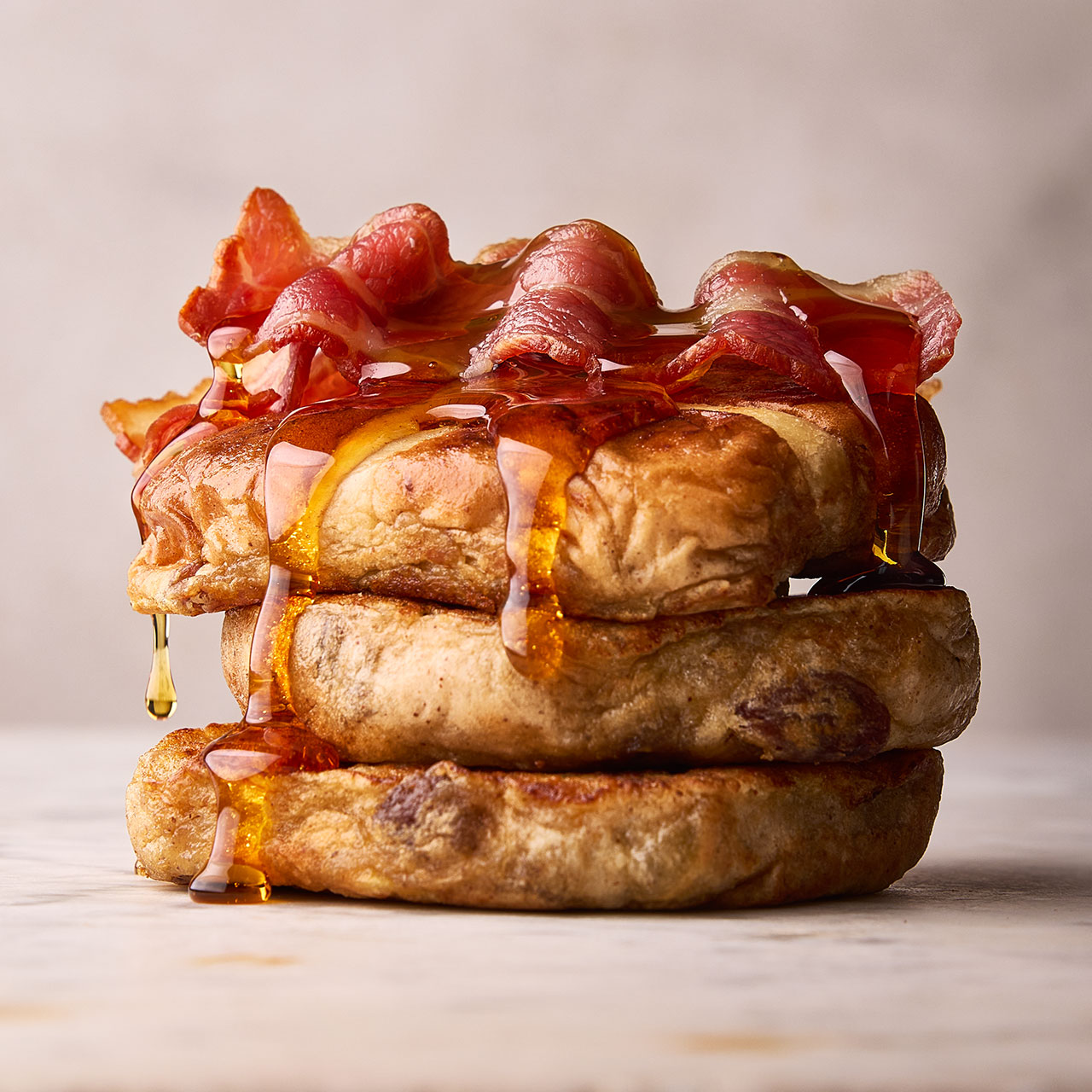 French Toast Hot Cross Bun Stack  