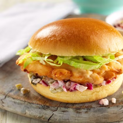 St Pierre Brioche & Buttermilk Chicken Burgers with Spicy Mayo