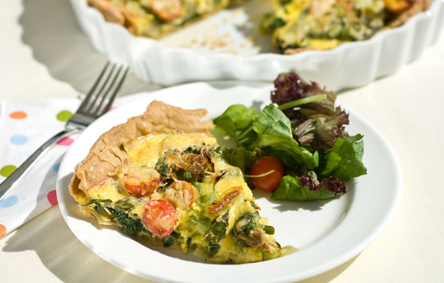 Broccoli, Asparagus and Spinach Tart