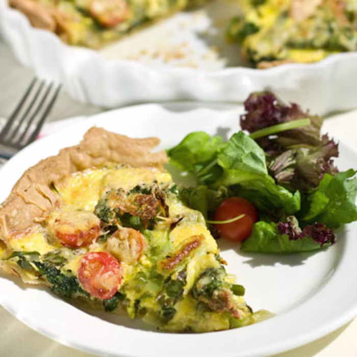 Broccoli, Asparagus and Spinach Tart