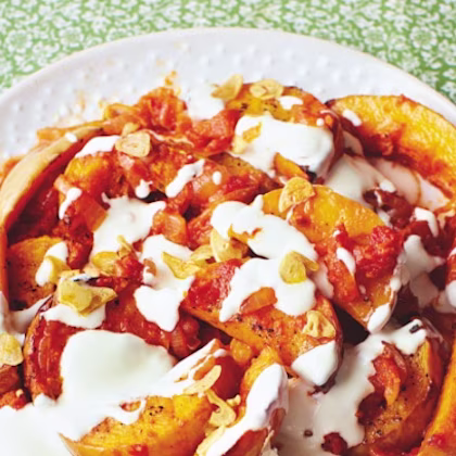 Roasted Butternut Squash Curry with Garlic and Tomatoes